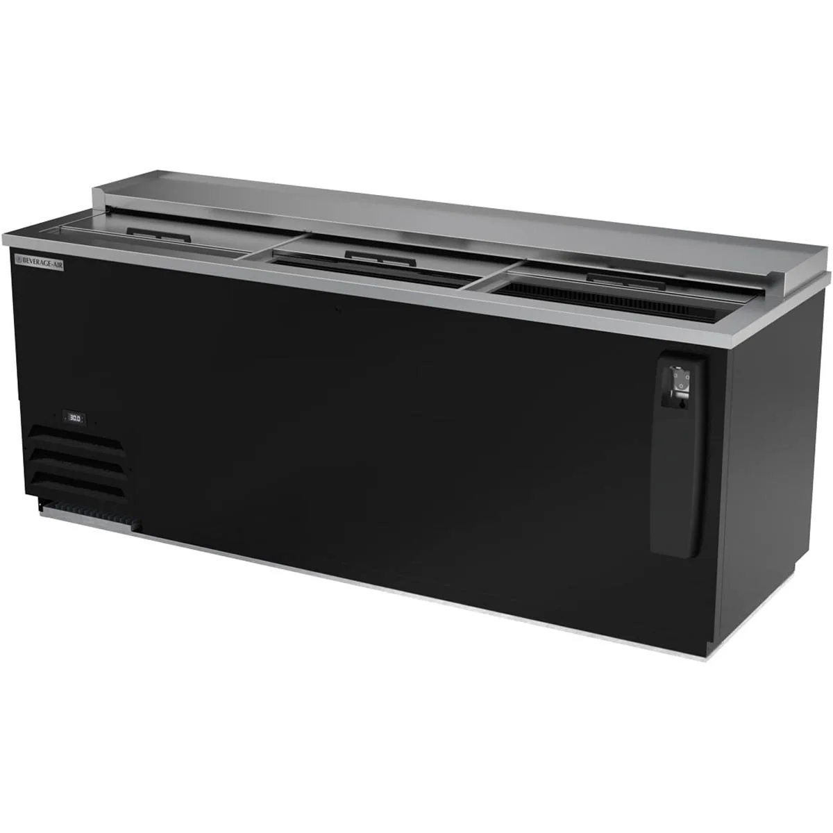 Beverage Air DW79HC-B-29 80" Deep Well Bottle Cooler w/ 3 Sliding Lids, 5 Dividers, 24.1 cu. ft.