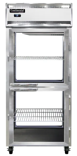 Continental Refrigerator 1RXNSSPTHD-GD-GD 36" 1-Section Pass-Thru Refrigerator, 30 cu. ft., Stainless Steel