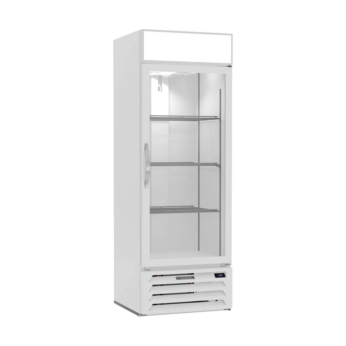 Beverage-Air MMF19HC-1-W 27 1/4" 1 Glass Door Merchandising Freezer in White, 17.87 cu. ft.