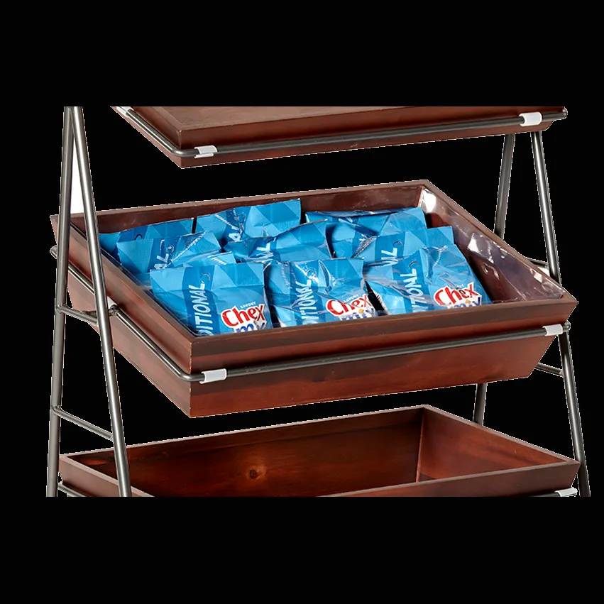 GET WB-1814WD-W Urban Renewal Tray, 18-1/4" x 12" x 4"H, Rectangular, Walnut Wood, Brown