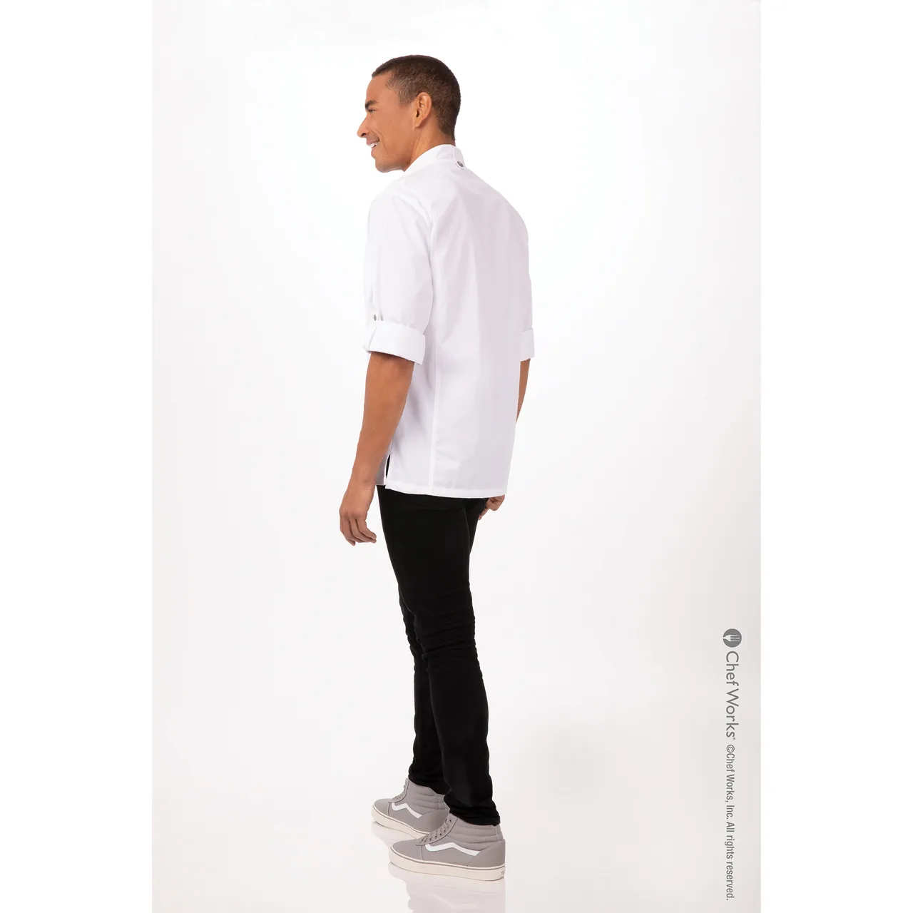 Chef Works BCLZ008-WHT-6XL Men'S Hartford Chef Coat, White, 6XL, Poly/Cotton