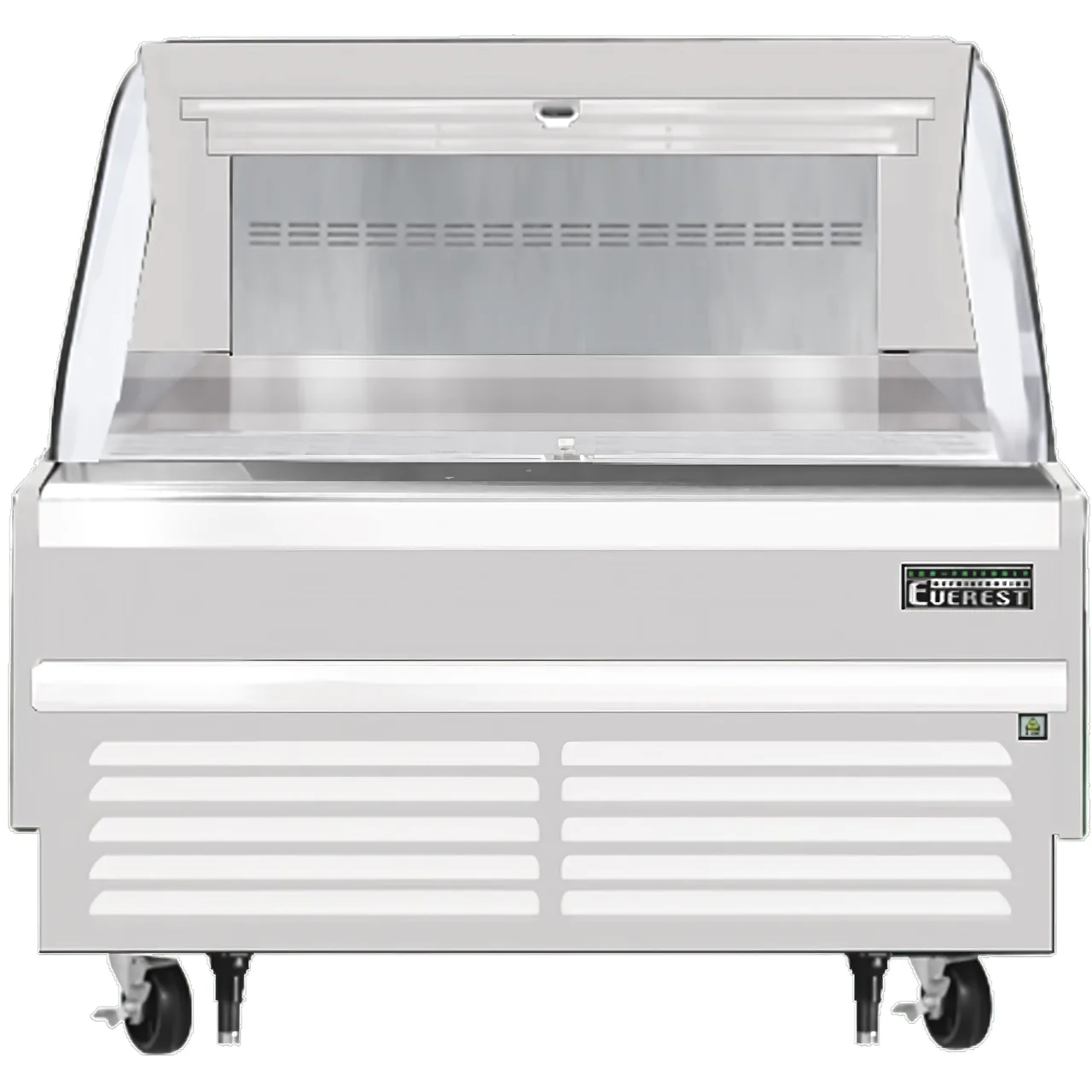 Everest EOMH-48-W-35-S 48" Horizontal Open Air Merchandiser in White, Open Curved, 7.3 cu. ft.