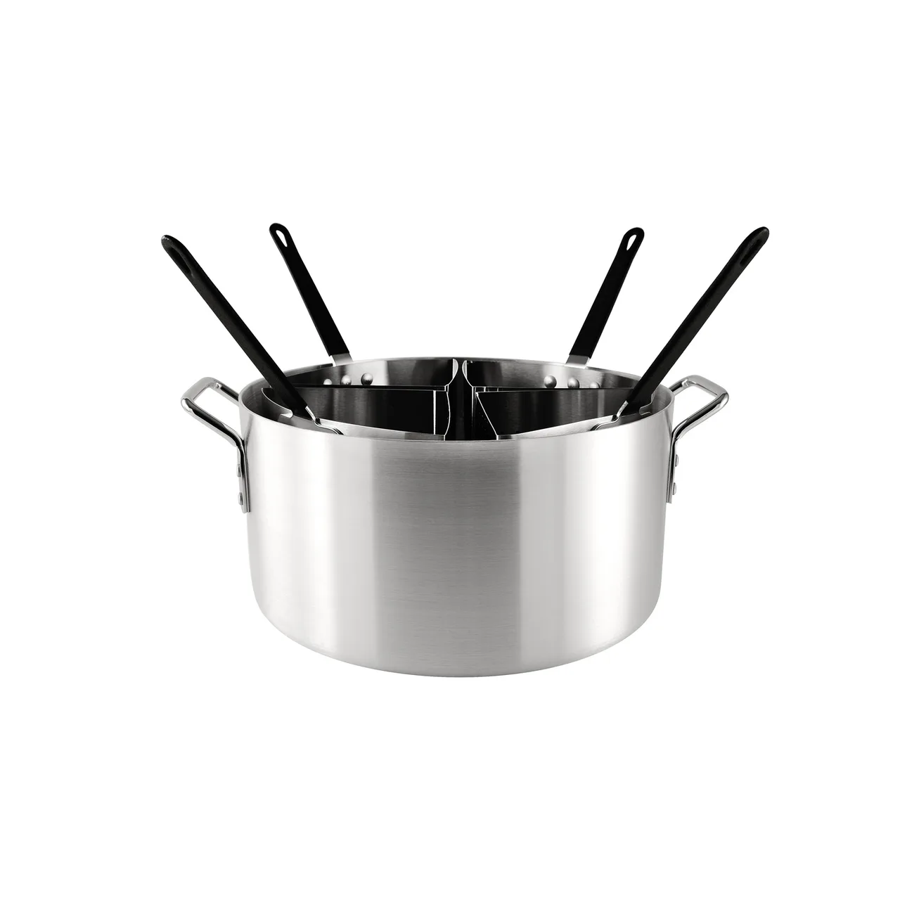 CAC China ALPC-20ST Pasta Cooker Set, 20 qt Aluminum Pot with 4 Inserts, Handles - Set