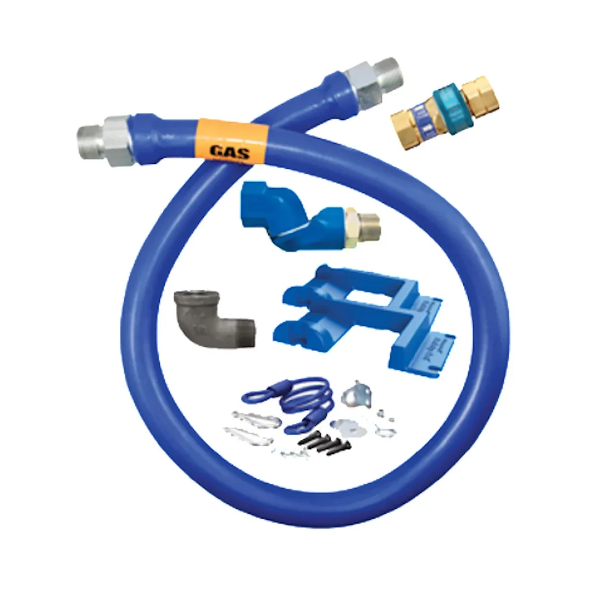 Dormont 16100BPQSR48PSSnapFast 48" Gas Connector Kit w/ One Swivel, Safety Set, 1" Dia.
