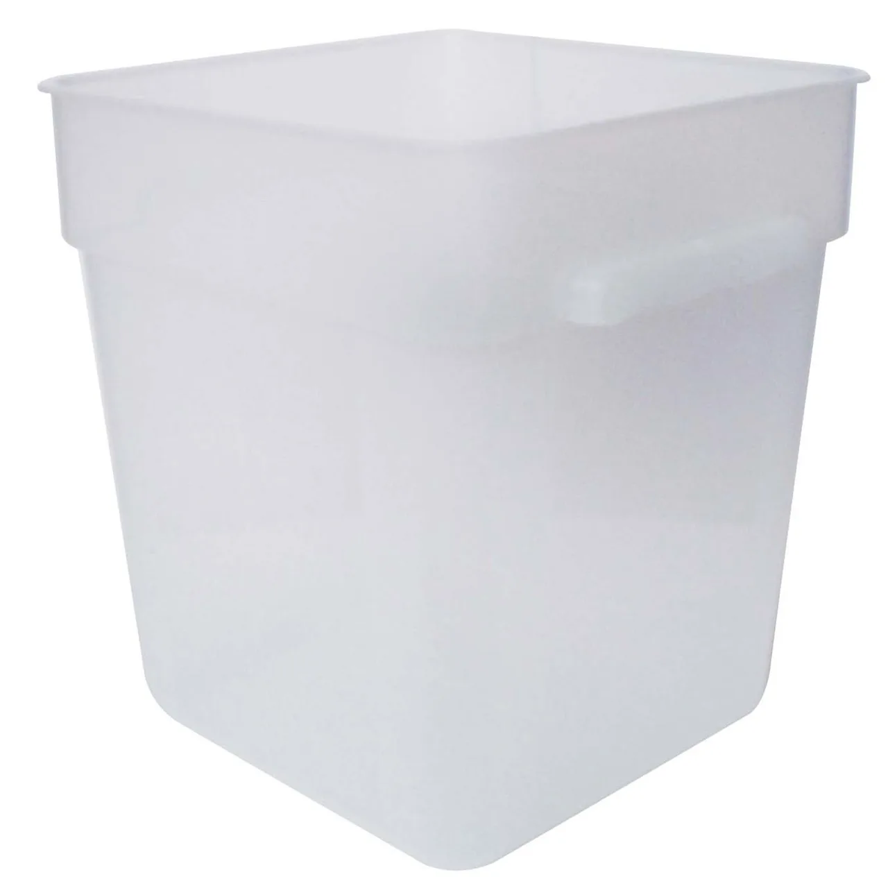 Omcan USA 80197 Food Storage Container – 22‑Qt Square PP, Translucent, 19‑24 qt, No Lid