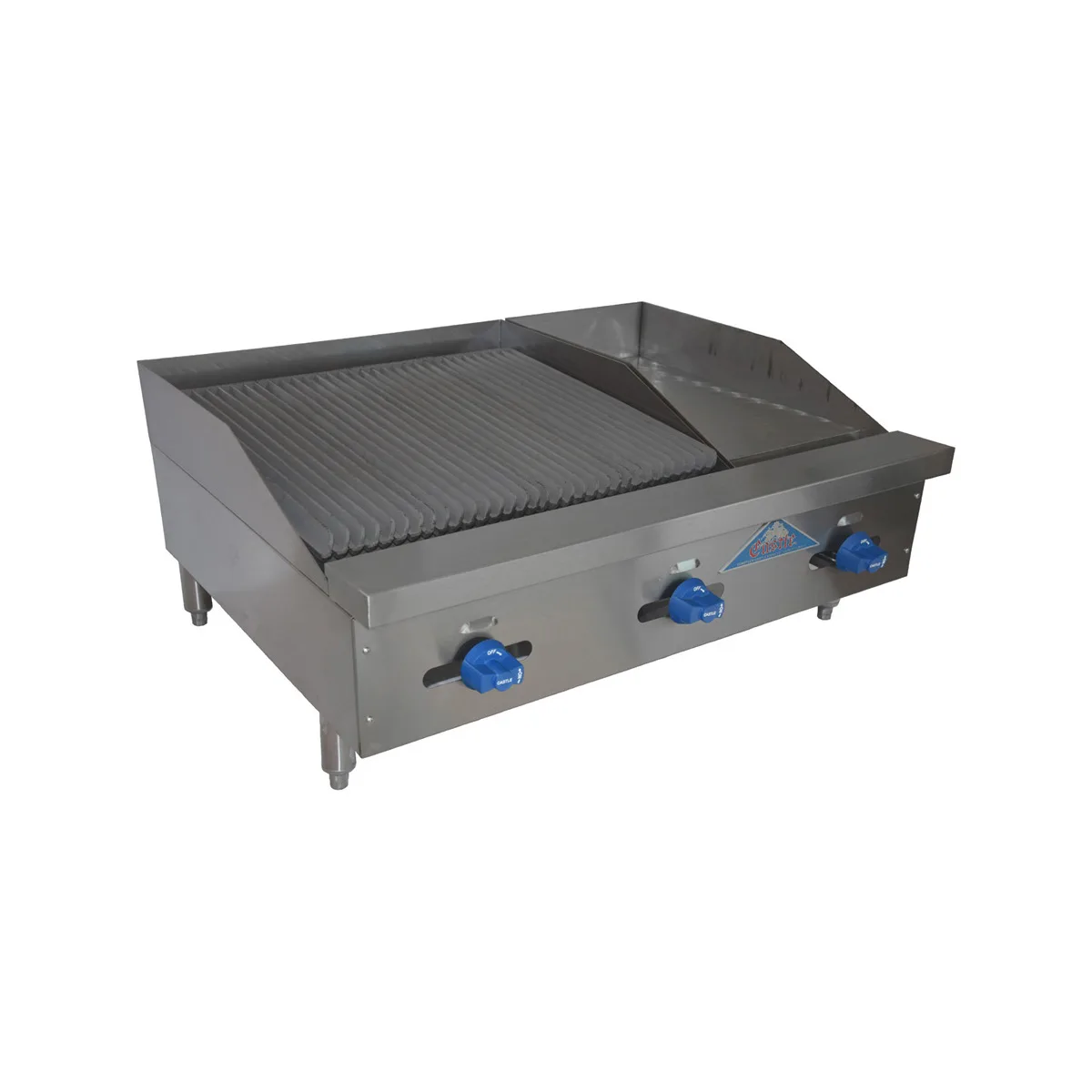 Comstock-Castle FHP48-18-2.5RB 48" Countertop Gas Griddle/Charbroiler Combination, 116.000 BTU