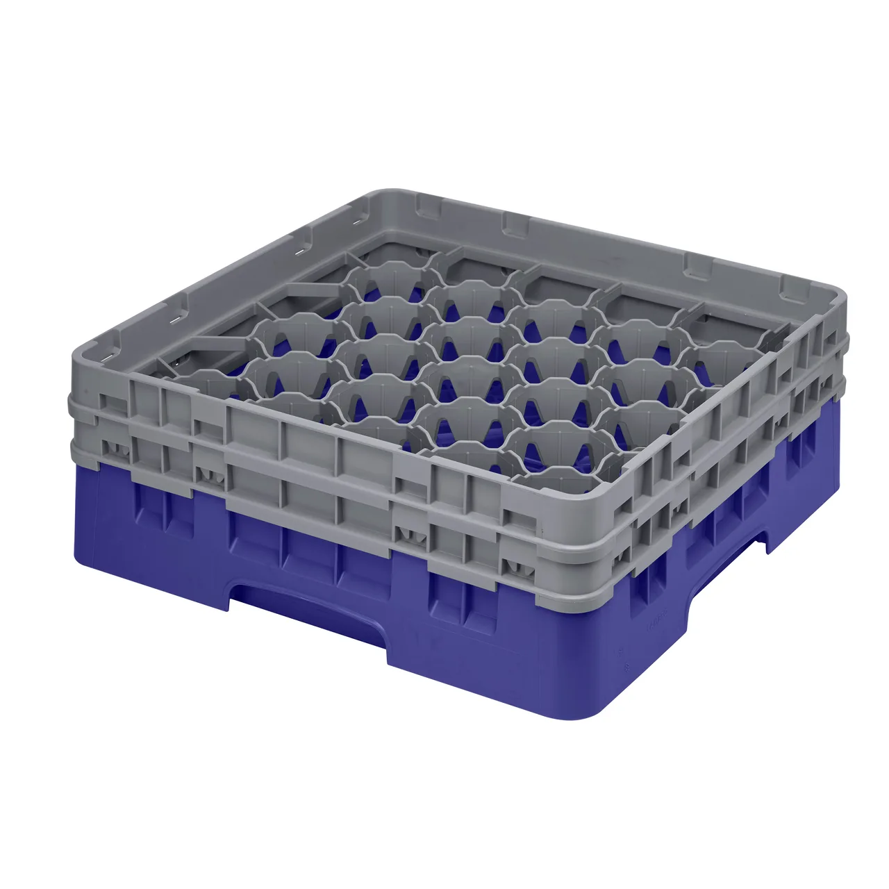 Cambro 30S434186 Camrack Glass Rack, Navy Blue, Full Size, 19-3/4 x 19-3/4, 30 Compartments, 3-1/8 Max Dia, HACCP