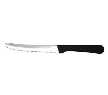 Omcan USA 11548 Table Steak Knife - Narrow 4" Blade, Stainless Steel, Black Handle - Set