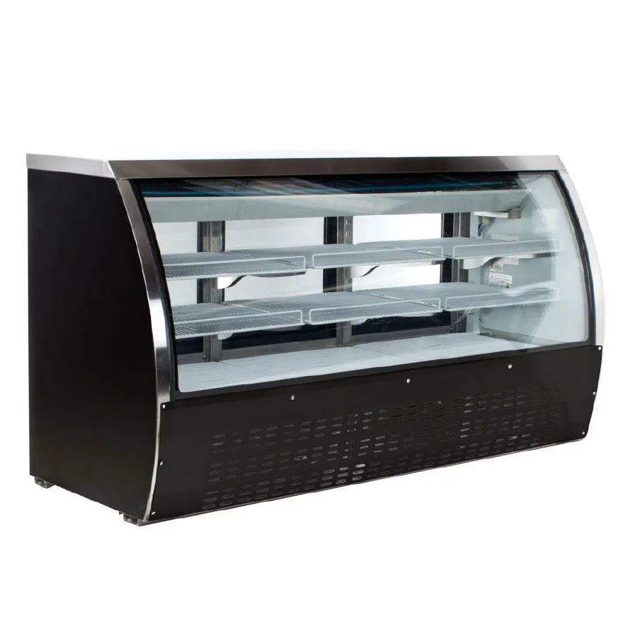 Omcan USA 50083 64" Curved Refrigerated Deli Display Case