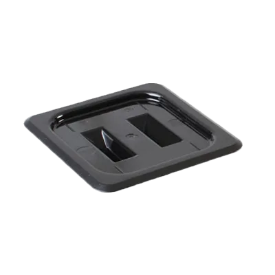 Thunder Group PLPA7160CBK Food Pan Cover, 1/6 Size, Solid, Built-In Handle, Black