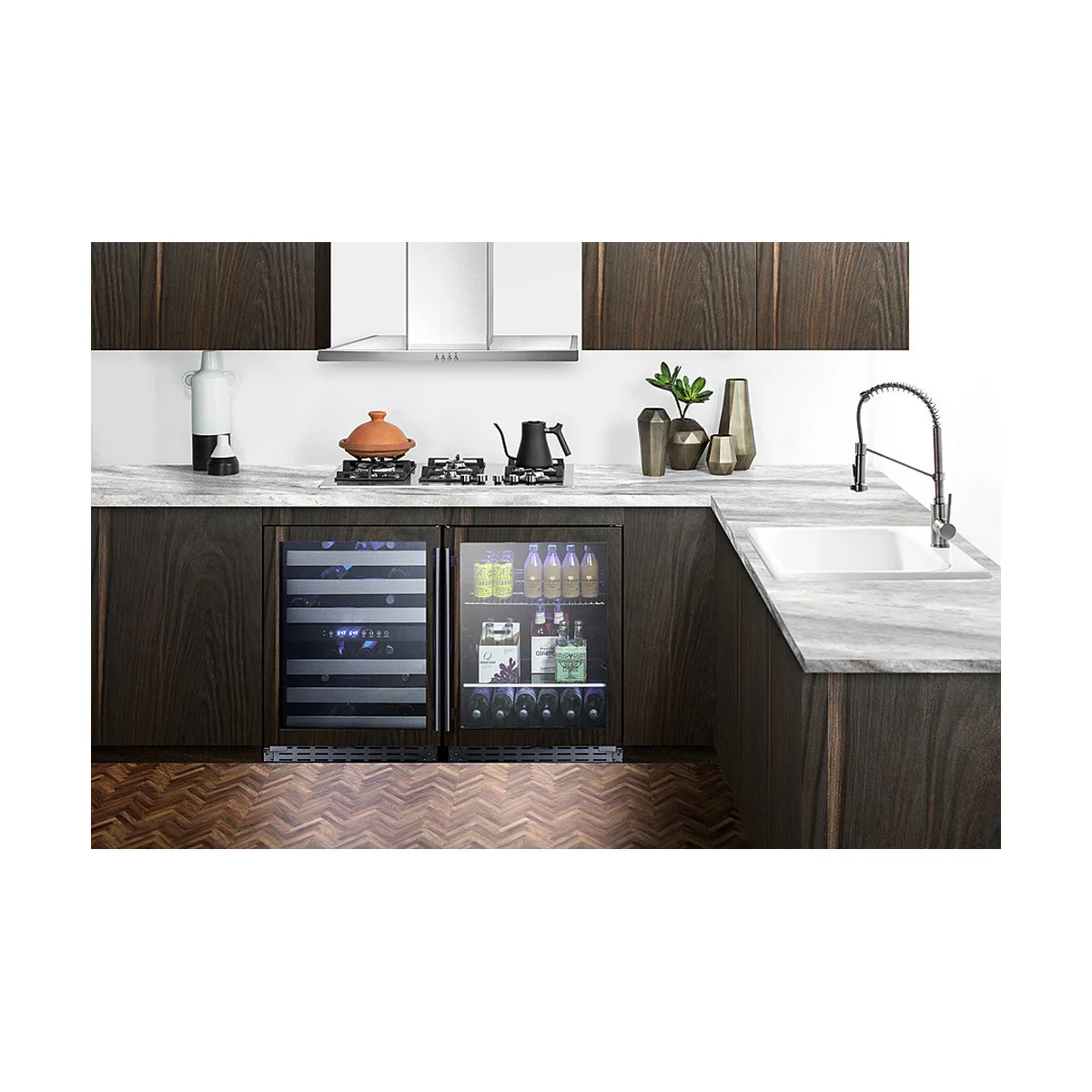 Summit SCR2466BPNR 23" 1-Section Panel Ready Glass Door Beverage Merchandiser, 6 Bottle