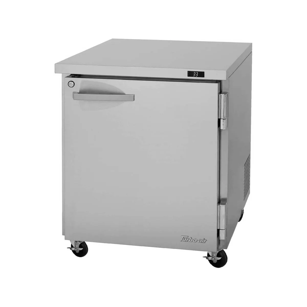 Turbo Air PUR-28-N(-L) 27" 1-Section Undercounter Refrigerator w/ 1 Solid Door, 6.8 cu. ft.