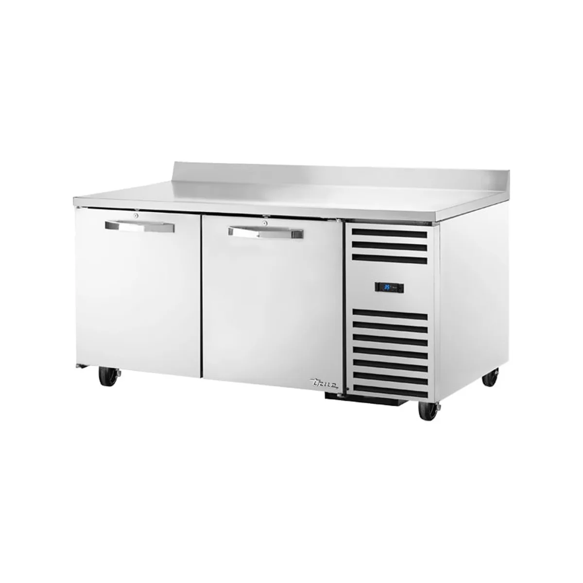 True TWT-67-HC~SPEC3 67" 2-Section Worktop Refrigerator w/ 2 Doors, Stainless Steel