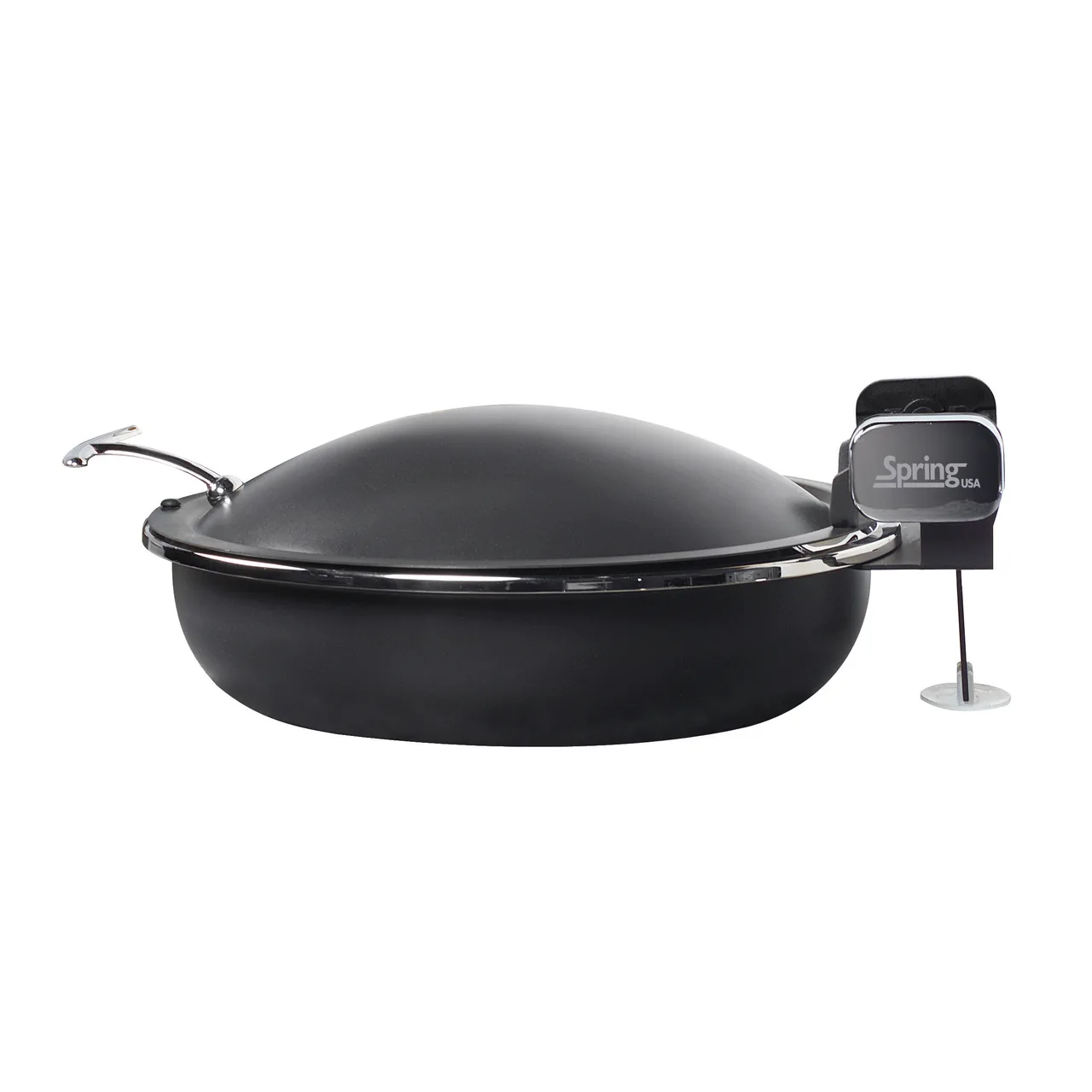 Spring USA 2382-897/36 Induction Sauteuse, 15-1/4" Dia x 6" H, Round Cover, Gold Accents, 1-1/4-4 Qt