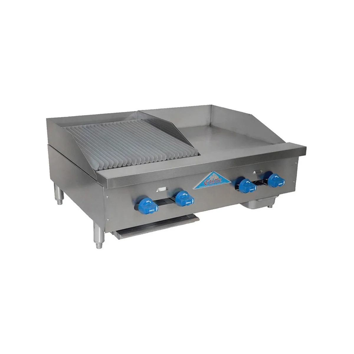 Comstock-Castle FHP60-24-3RB 60" Countertop Gas Griddle/Charbroiler Combination, 115.000 BTU