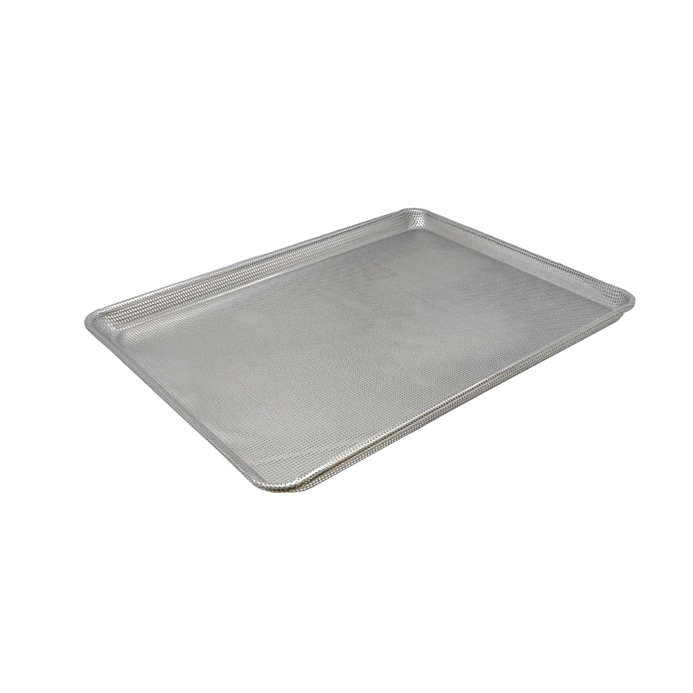 Omcan USA 81200 Full‑Size Bun & Sheet Pan, 18" x 26", Perforated Uncoated 16‑Gauge Aluminum