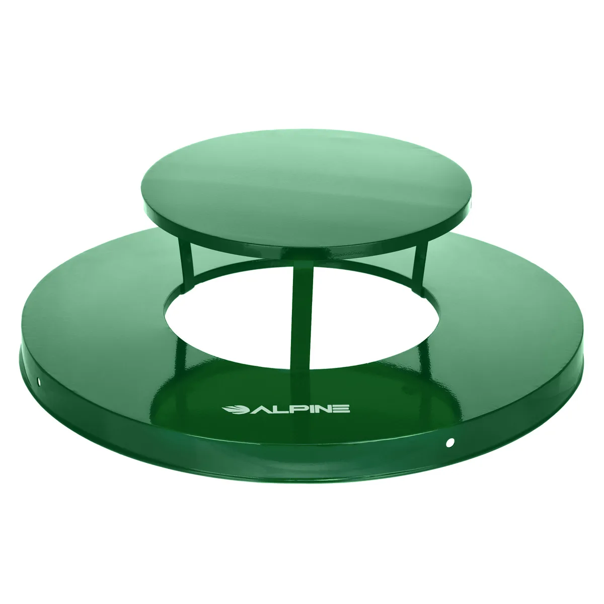 Alpine Industries ALP479-38-A-GRN Alpine Industries Rain Bonnet Lid For Outdoor Metal Waste Receptacle