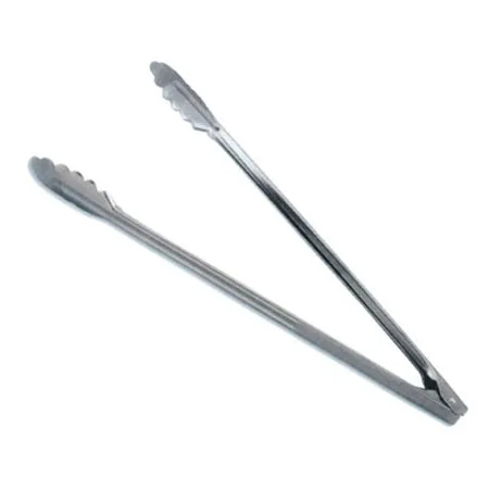 Omcan USA 80792 - 16" Stainless Steel Coiled Spring Utility Tongs, Heavy‑Weight Design