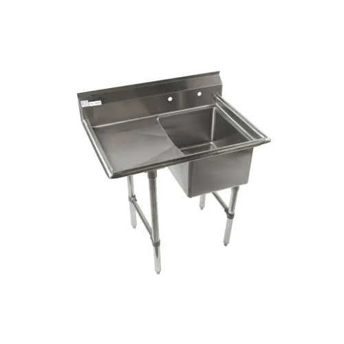 Klinger's Trading ECS1DL 36" One Compartment Sink, 16"W x 20"L Bowl With Left-Hand Drainboards