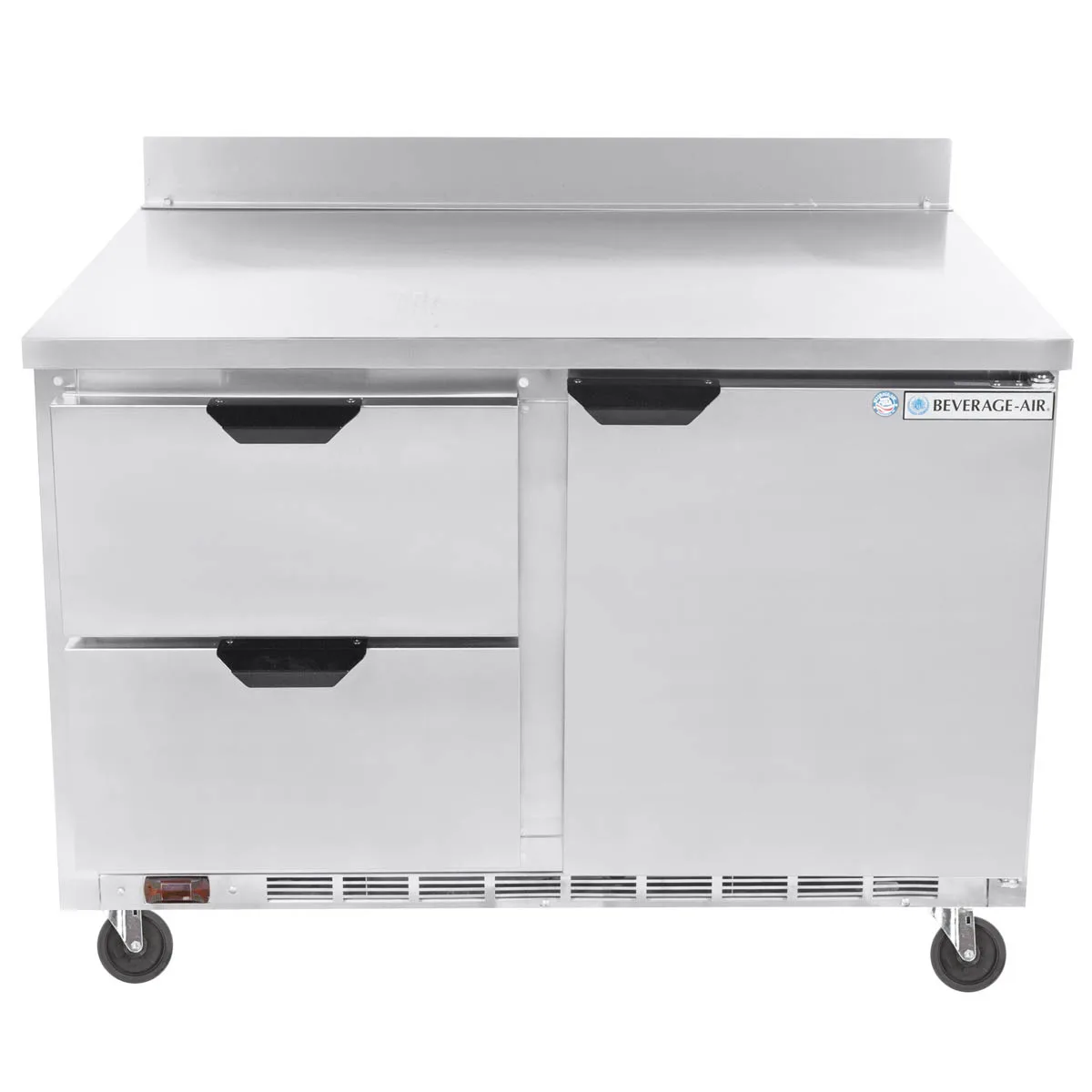 Beverage Air WTFD48AHC-2 48" 2-Section Worktop Freezer w/ 2 Drawers & 1 Door, 11.4 cu. ft.