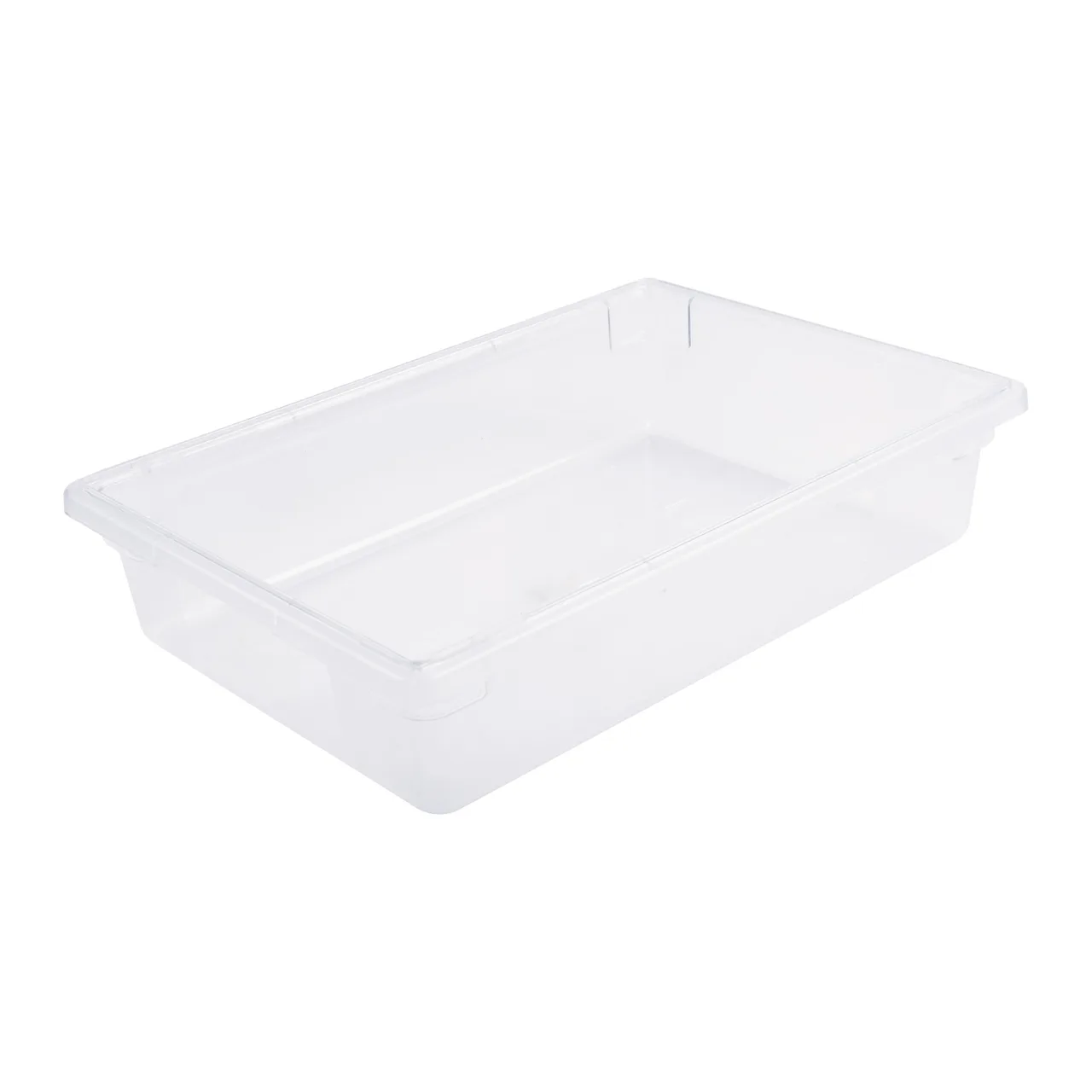 CAC China FS1F-6C Food Storage Box, 9 Gallon, 26"L x 18"W x 6"H, Polycarbonate, Clear