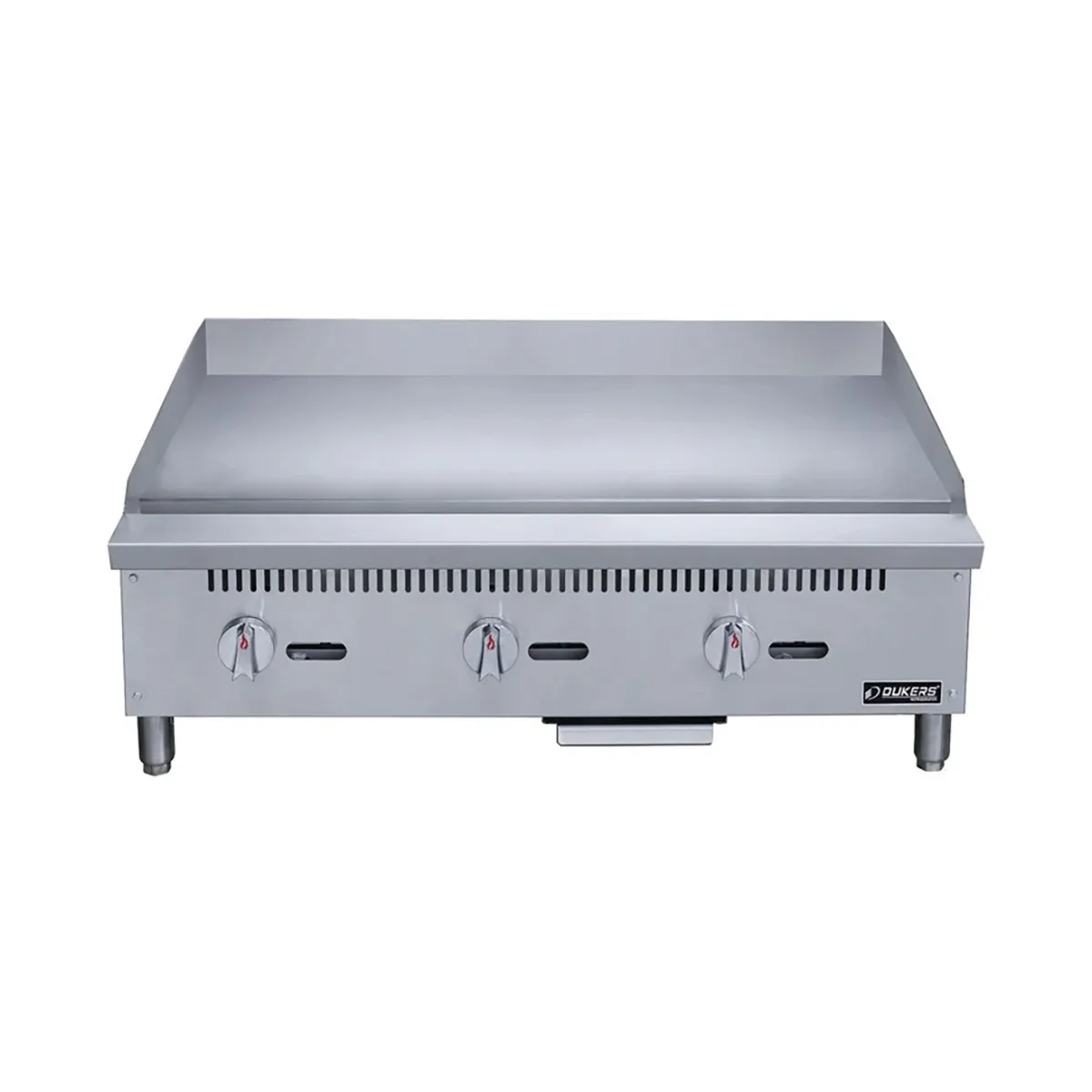 Dukers Appliance Co DCGMA36 36" Countertop Manual Gas Griddle, 1" Steel Plate, 90.000 BTU