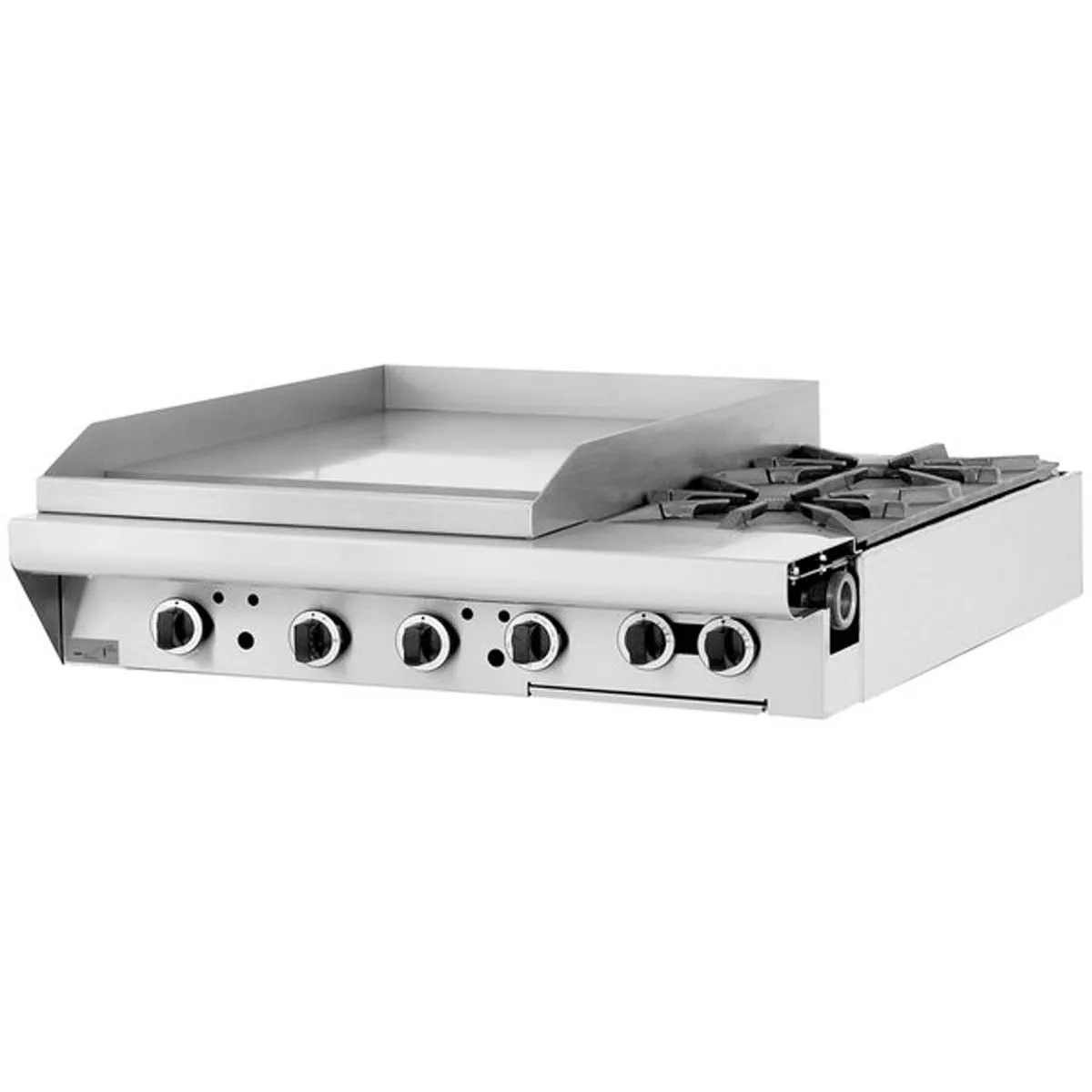 Garland US Range MST42T-E 34" Gas Heavy Duty Range w/ (2) Open Burners, 17" Griddle Left, Electric Ignition and Flame Fail, Modular Base, 103.000 BTU