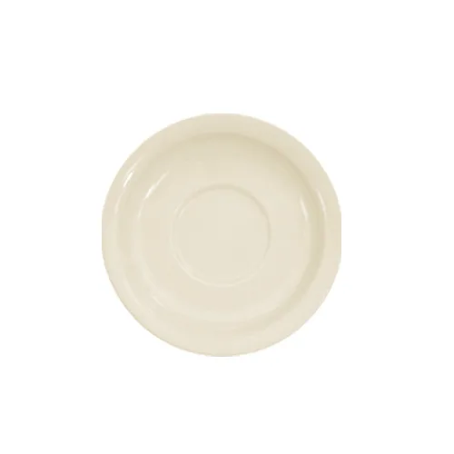 CAC China WAS-2 Saucer, 5.5" Dia x 0.75" H, Round Ceramic, White, Dishwasher Safe - 1 Dozen