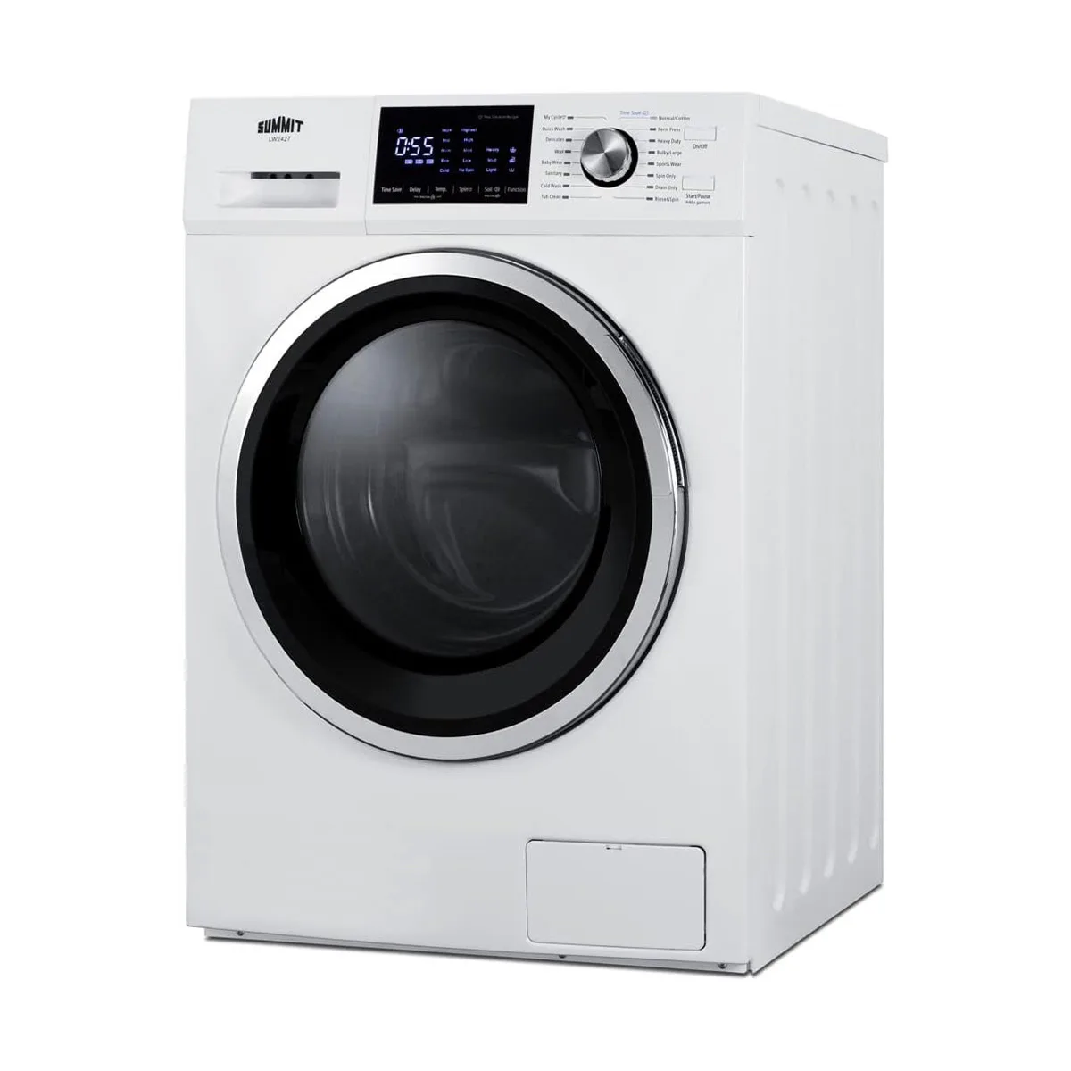Summit LW2427 Front-Loading Washer, 24" Wide Slim-Fitting Design