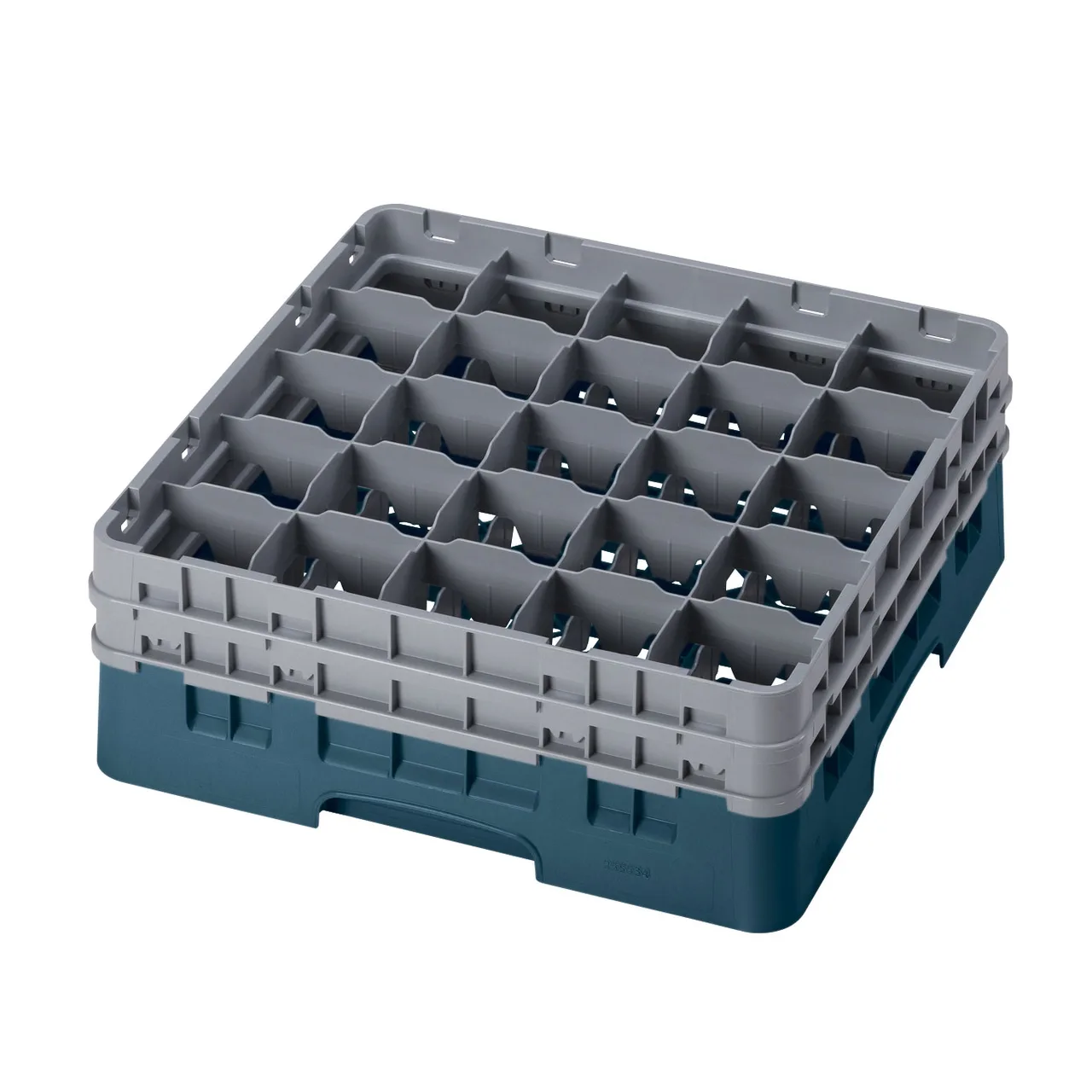 Cambro 25S534414 Camrack Glass Rack, Teal, Full Size, 19-3/4"x19-3/4", 25 Compartments, 3-7/16" Max Dia, 6-1/8" Max Height