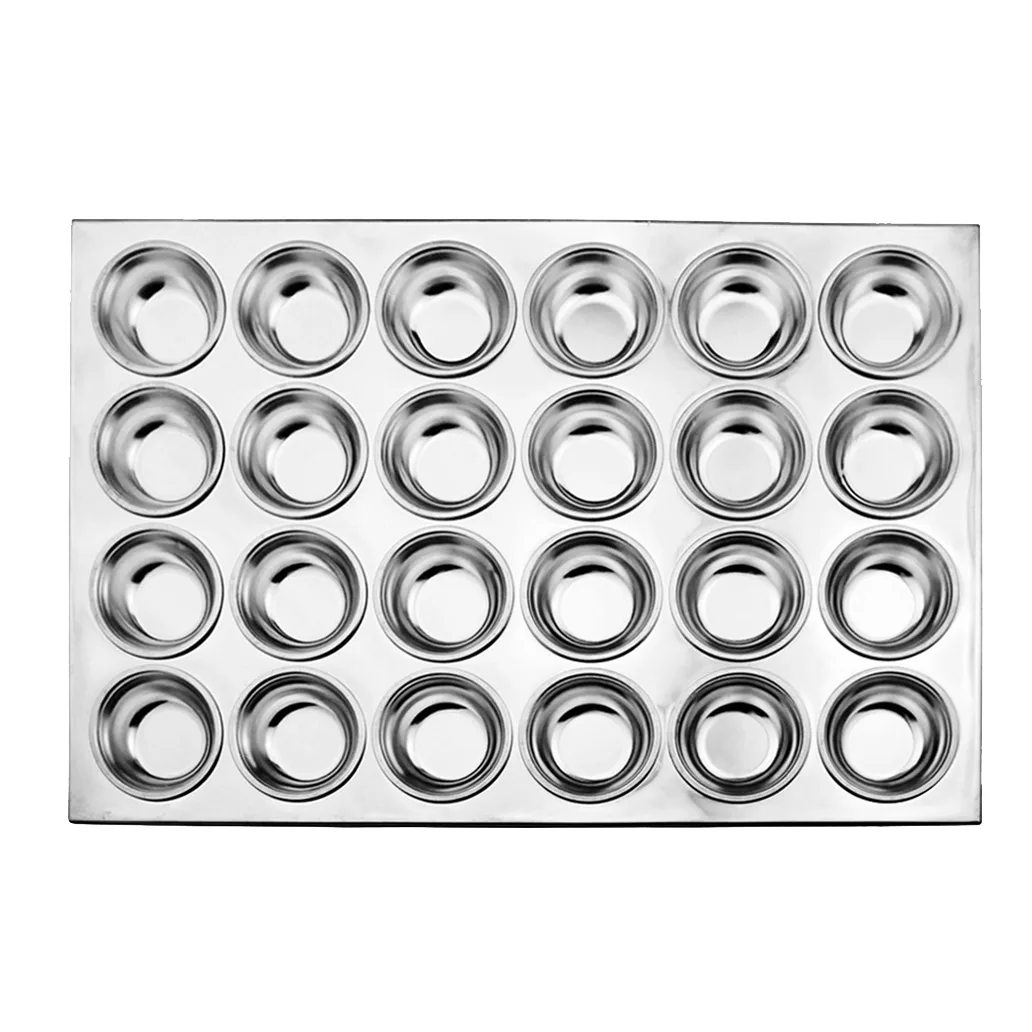 Omcan USA 80629 Muffin Pan, 20-1/2" x 14", 24 Cup, Corrosion-Resistant Aluminum, Uncoated