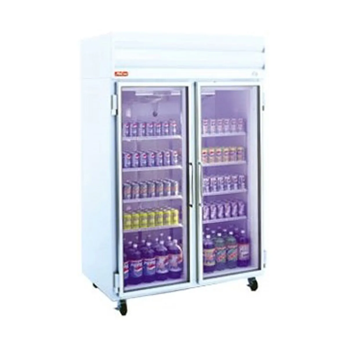 Howard-McCray GR48 52" Two Glass Door Merchandiser Refrigerator in White, 48 cu. ft.