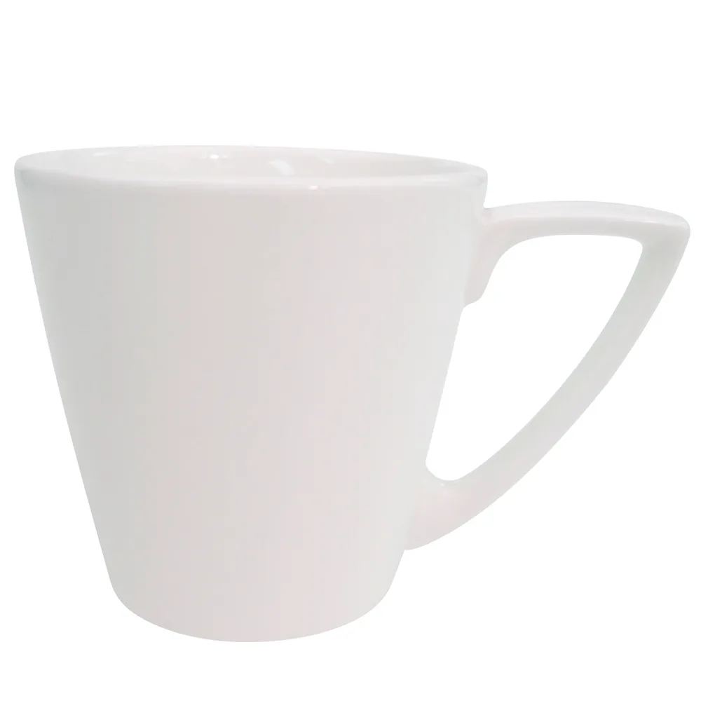 CAC China SHER-1 Coffee Cup, 7.5 oz (3.5" Dia x 3.5" H), White Porcelain, Microwave Safe - 1 Dozen