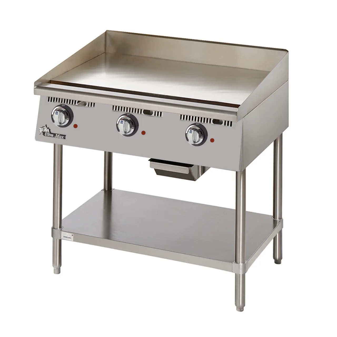 Star 748TCHSA 48" Countertop Electric Griddle with 48" x 24" Surface, Chrome Plate, Thermostatic Controls
