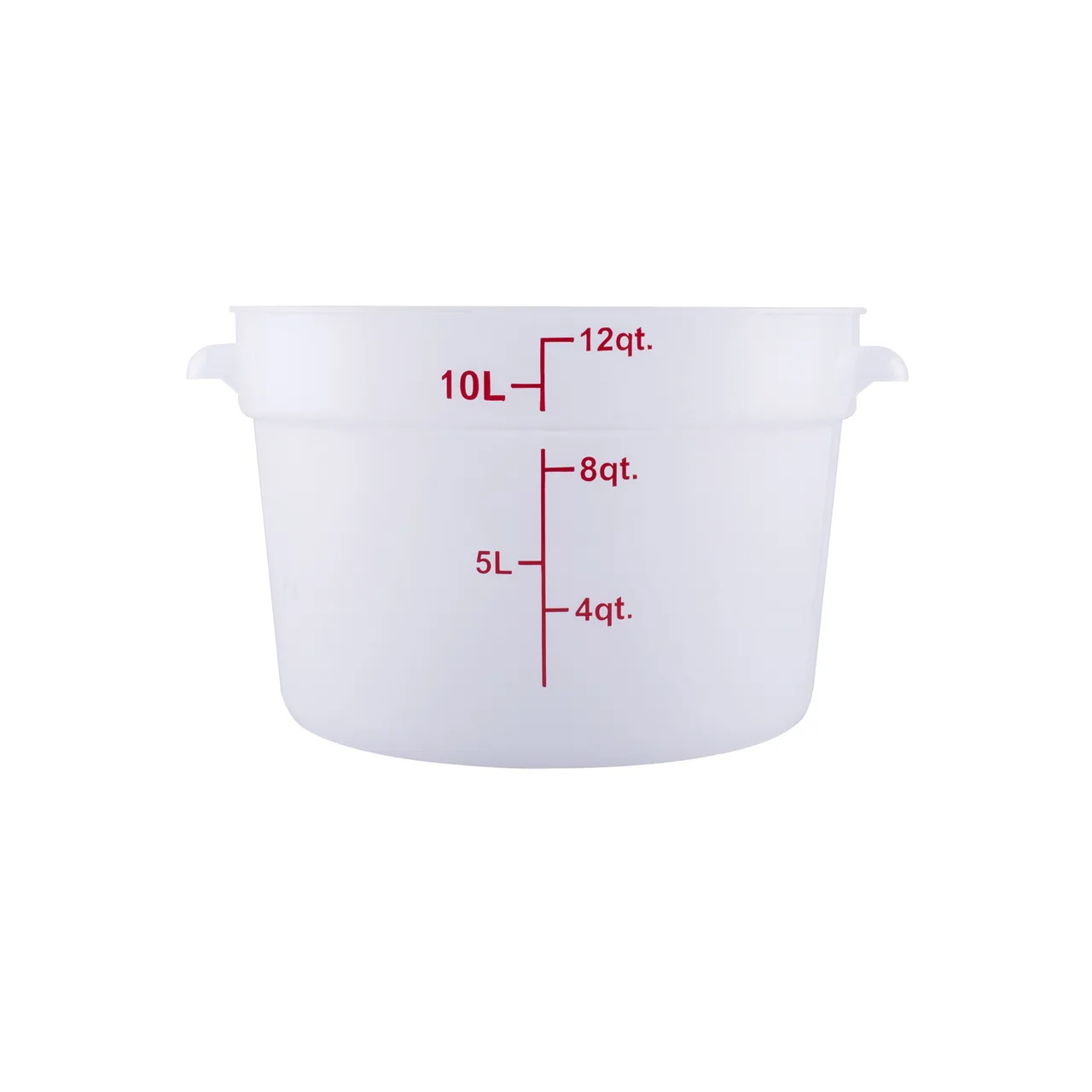 CAC China FS2P-12T Storage Container, 12 Qt Round, Stackable, Polypropylene, Translucent, BPA‑Free