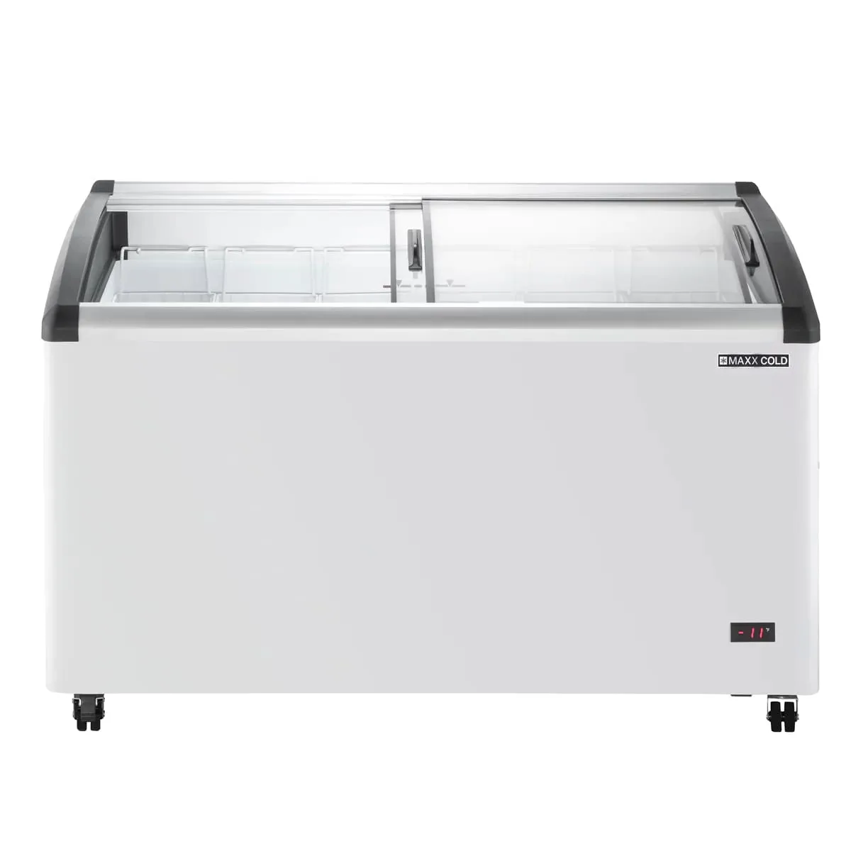 Maxx Cold MXF54CHC-6 53" Curved Lid Ice Cream Display Freezer, 9.96 cu. ft.