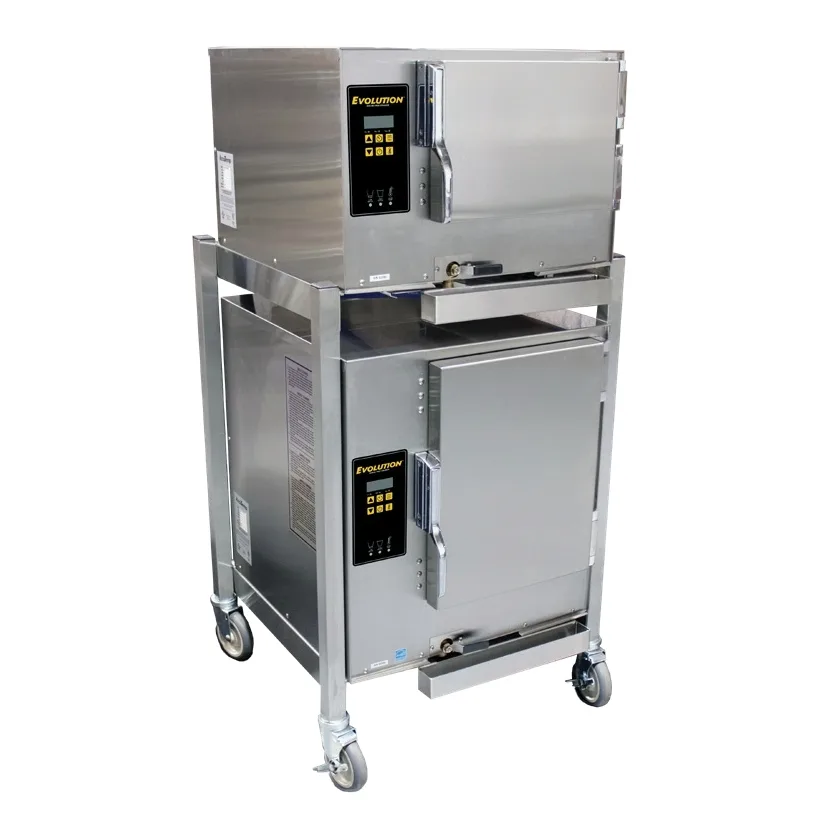 AccuTemp E3/E64403E120 DBL 9 Pan Electric Boilerless Convection Steamer, Double Stacked, Plumbed