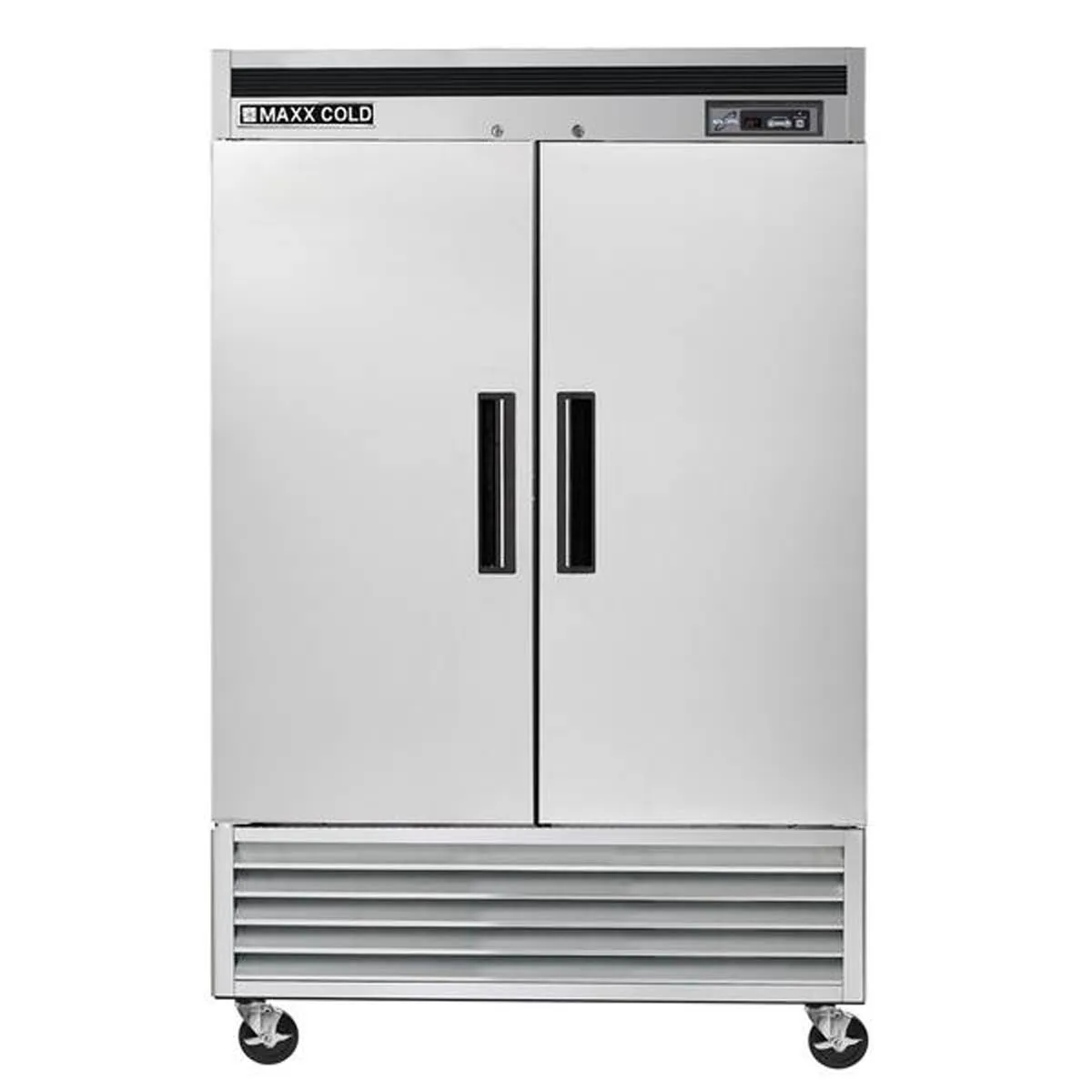 Maxx Cold MCR-49FDHC 54" 2-Section Reach-In Refrigerator w/ 2 Solid Doors, Bottom Mount, Stainless Steel, 43 cu. ft