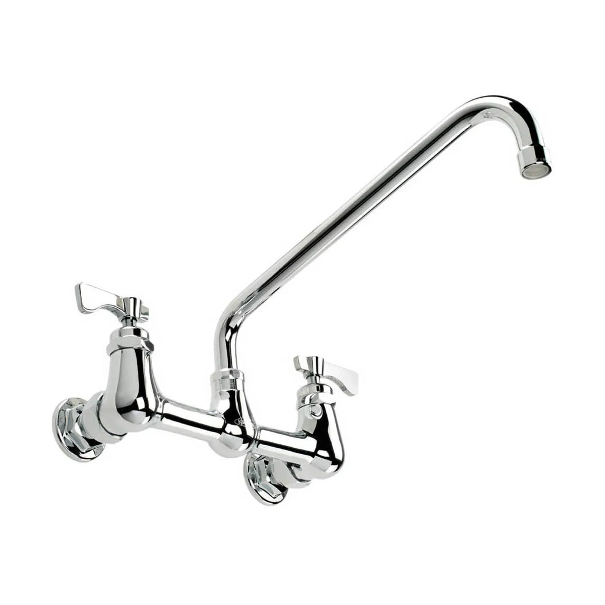 Krowne 14-812L Krowne Royal Series Faucet, Splash-Mounted, 8" Centers, 12" Swing Spout