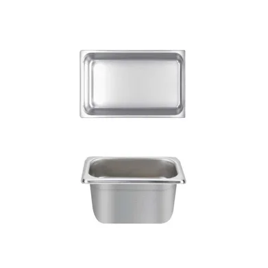 Thunder Group STPA4194 Steam Table Pan, 1/9 Size, 4" Deep, Anti-Jam, 18/8 Stainless Steel