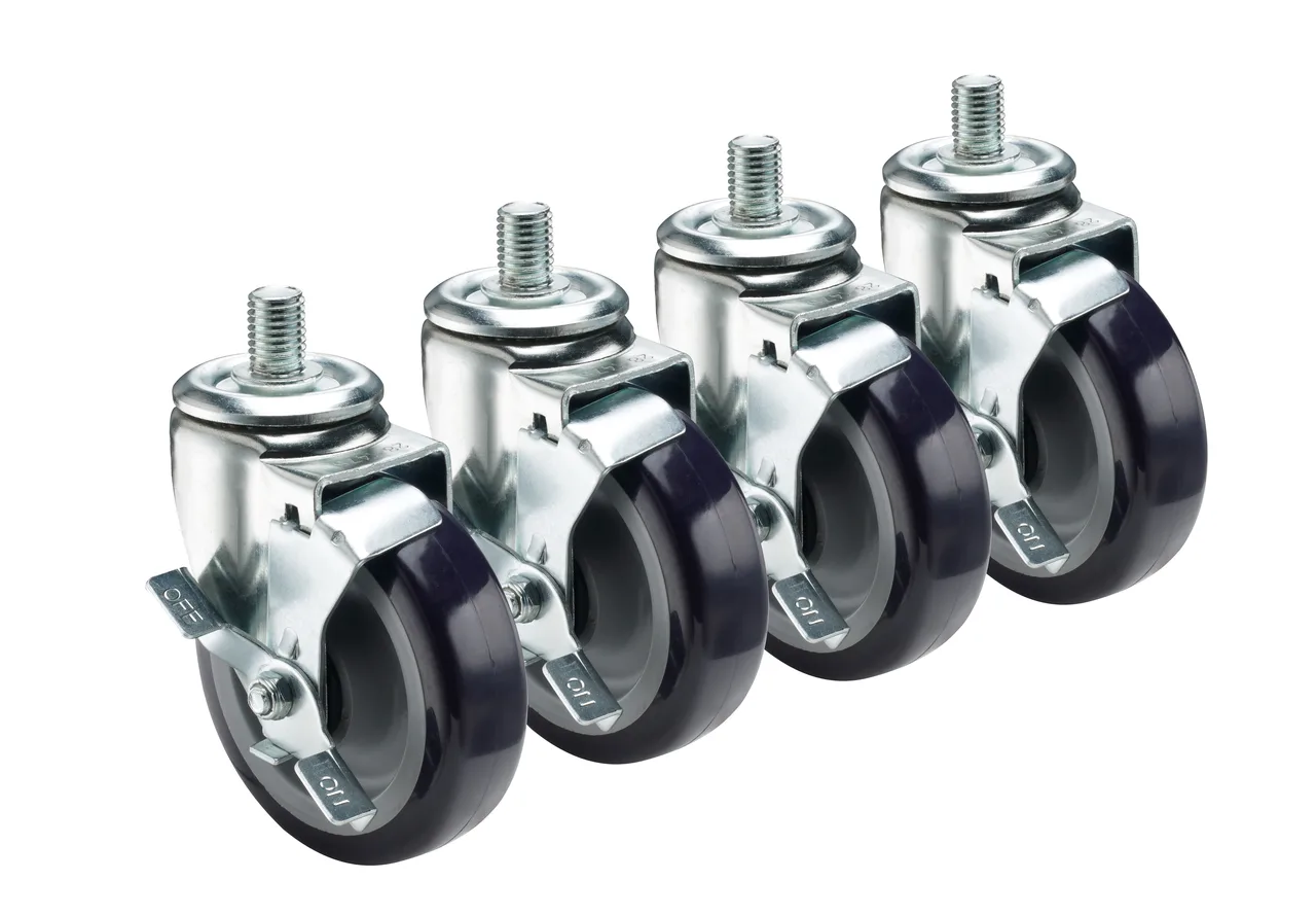 Krowne 28-147S Krowne Heavy Duty 3/4"-10 Threaded Stem Caster, Swivel with Brake