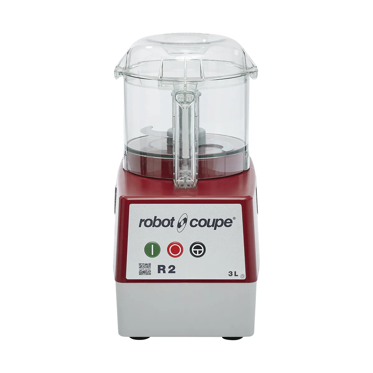 Robot Coupe R2BCLR Food Processor, 3 L Clear Polycarbonate Bowl w/ Handle and Lid, 1 hp