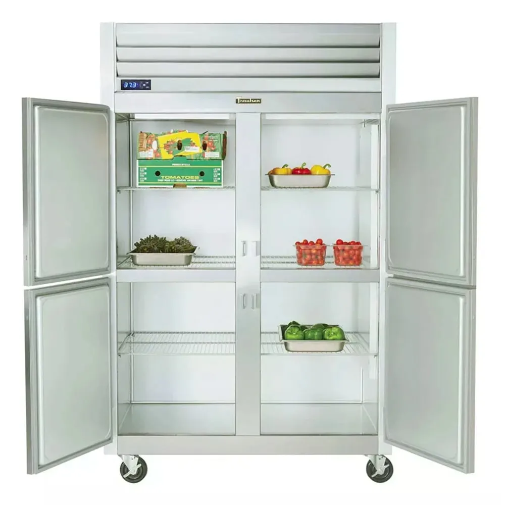Traulsen G20004P 52" 2-Section Pass-Thru Refrigerator w/ 8 Half Solid Doors (left/right hinged), R450A, 48.6 cu. ft.