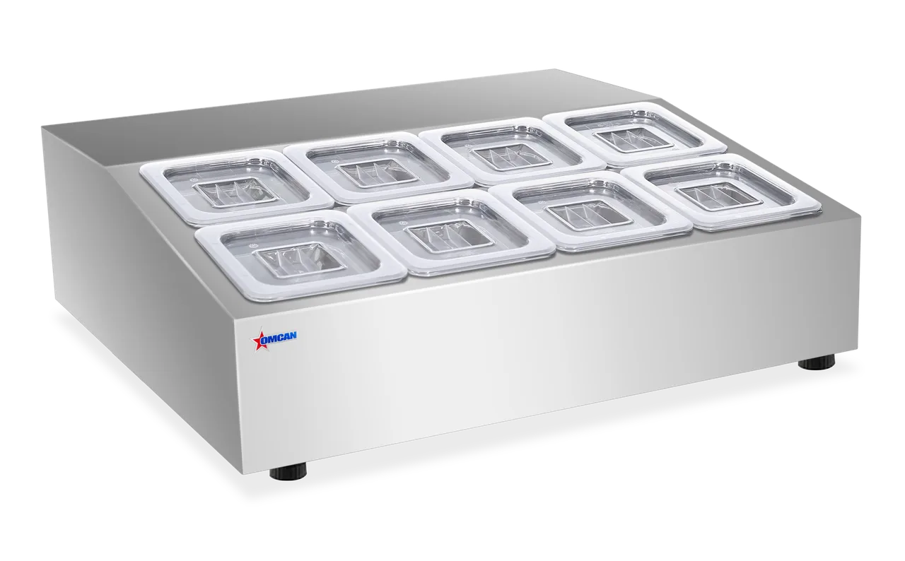 Omcan USA 47862 27" (Rs-Cn-0008) Refrigerated Prep Rail Salad Bar Station