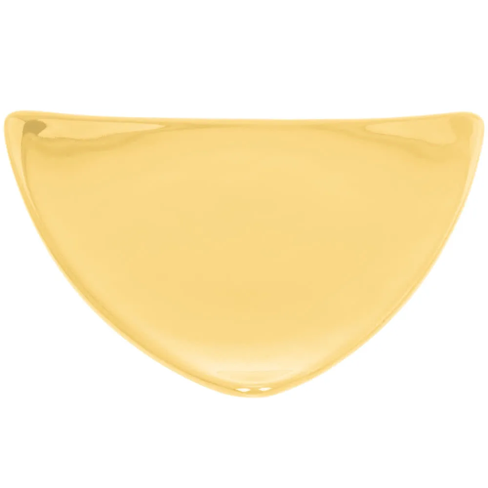 CACChina TRG-16-Y Festiware Plate, 10-1/2" x 10-1/2" x 1-1/8", Yellow Ceramic, Triangular - Dozen