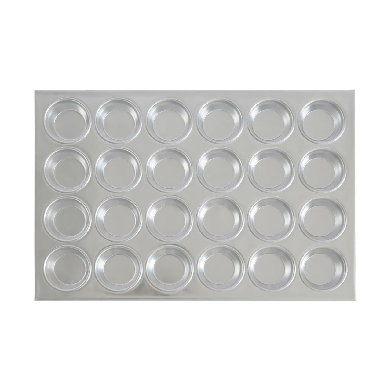 CAC China AMFP-24 Muffin Pan, 20-5/8" x 14", 24 Cups, Aluminum, Uncoated
