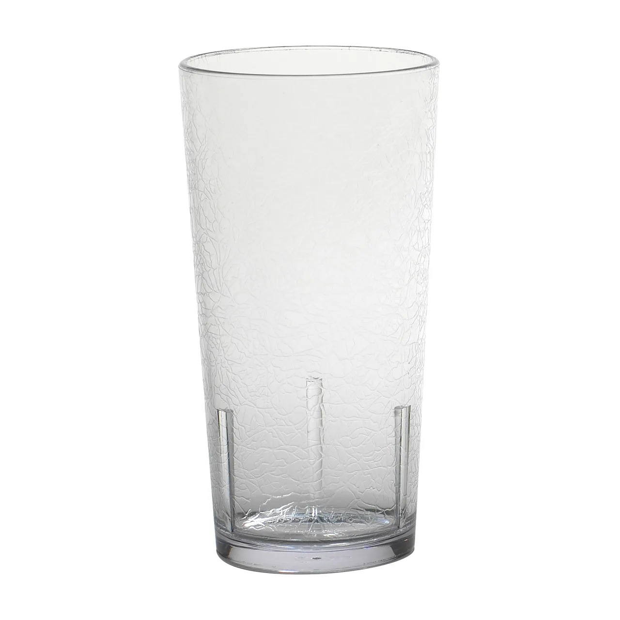Cambro D24152 Tumbler, 24 oz Clear Crackled SAN, 3‑7/16″ Top, Lightweight, Rolled Rim