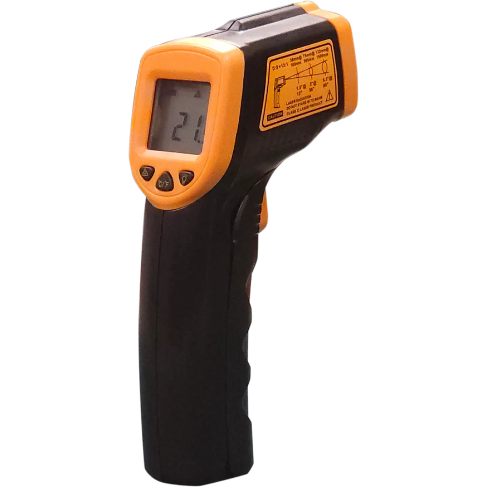 Omcan USA 47223 Infrared Thermometer -26°F–608°F, 1" LCD, Laser On/Off Auto Off, 2 AAA Batteries, NSF