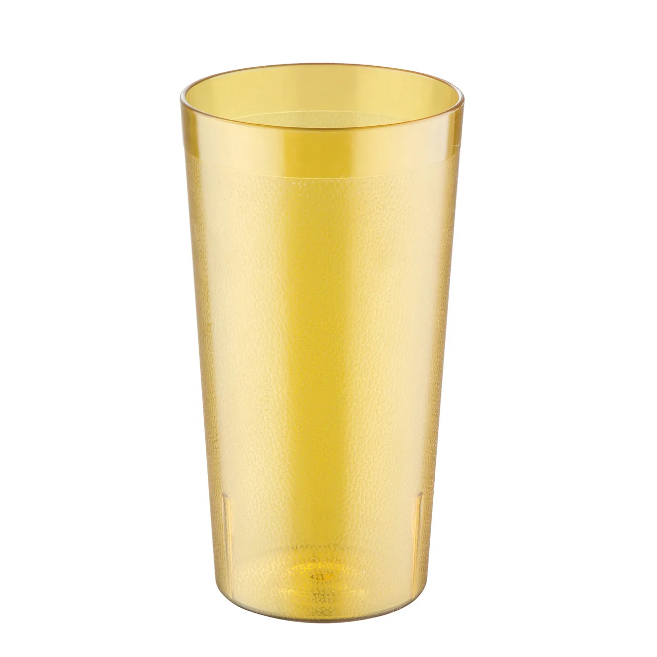 CAC China BVPT-32AM 32 oz Amber SAN Tumbler, 1 Qt Capacity, Break‑Resistant Lugs - 1 Dozen