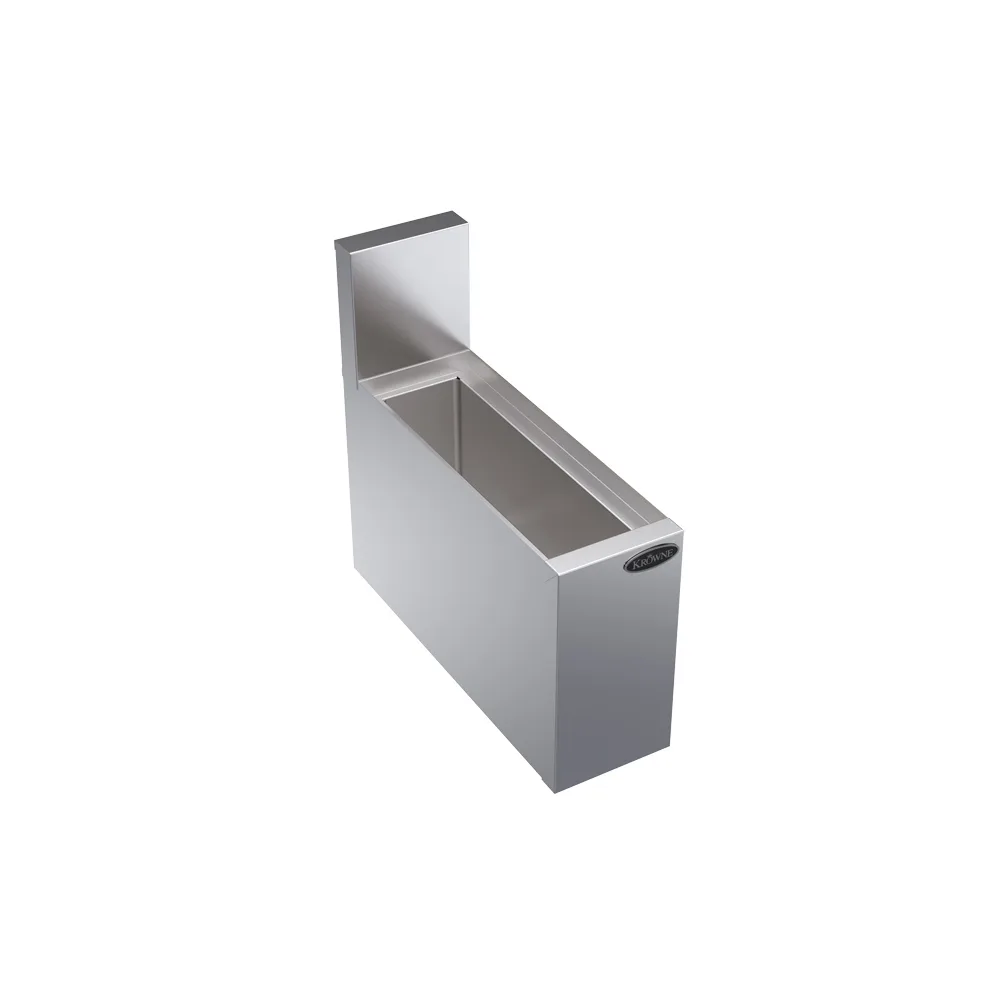 Krowne KR19-6 6" Underbar Ice Bin/Bottle Storage w/ 20 lbs. Ice, 3 Bottles, No Cold Plate